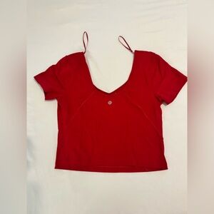 Lululemon red fitted top